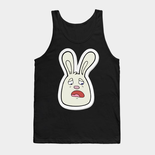 The Rabbit Simon Sticker Tank Top by MoGaballah